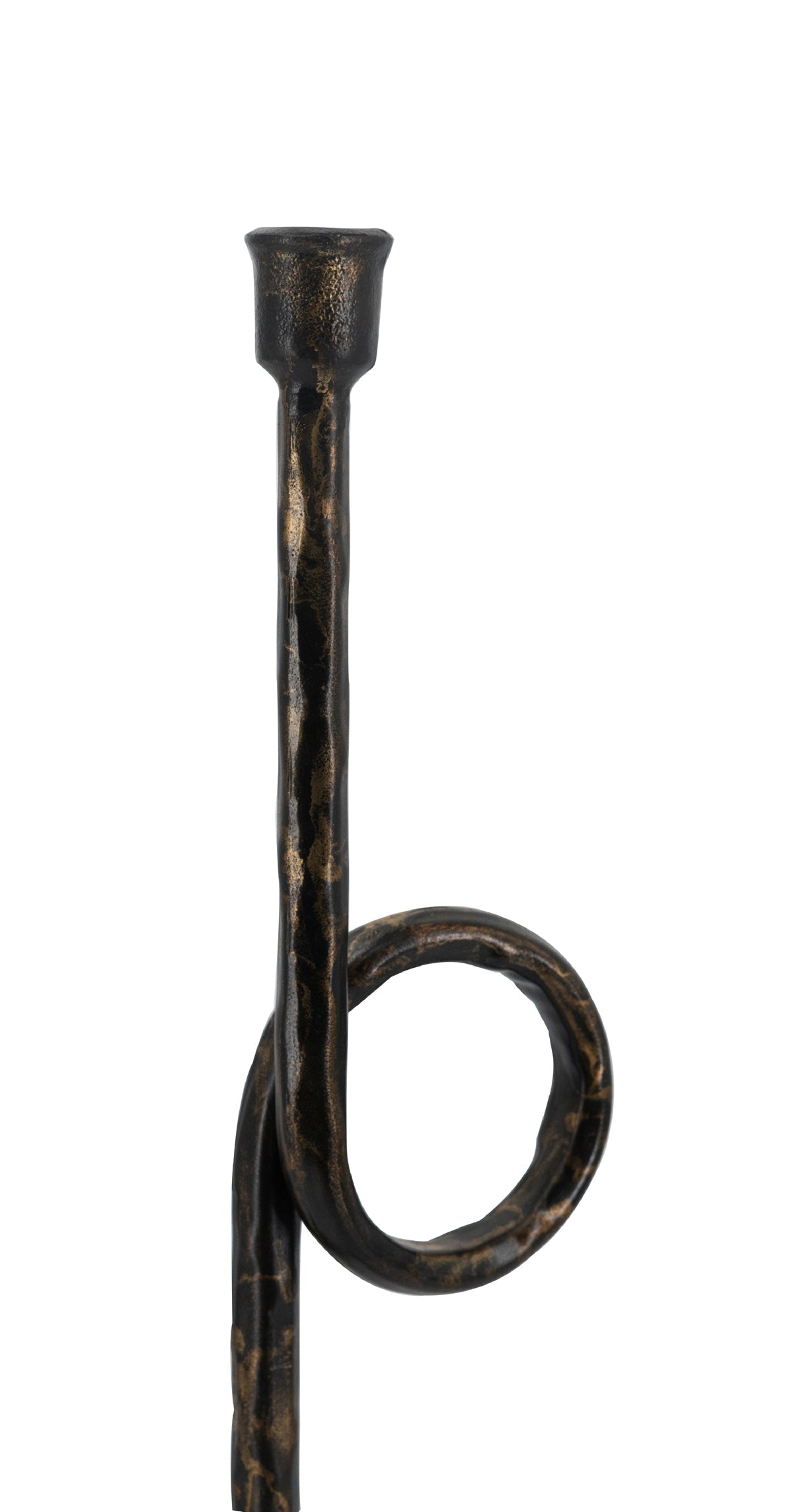 Black and Gold Iron Candle Holders with Playful Loop Design, Set of 2 - product image 21