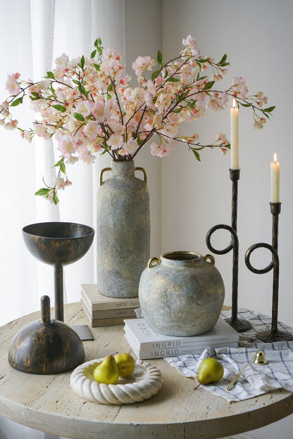Black and Gold Iron Candle Holders with Playful Loop Design, Set of 2 - product image 26