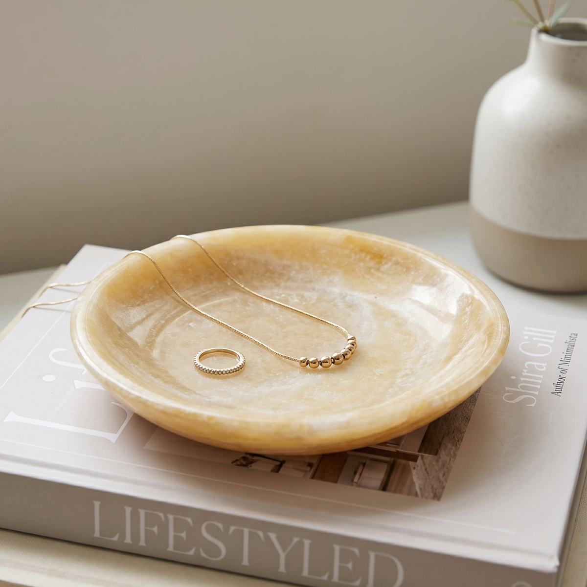 Natural Onyx Decorative Shallow Bowl - product image 2