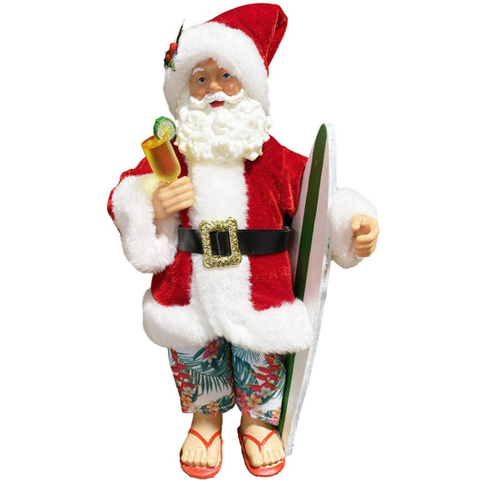 Surfing Santa Holiday Figurine - product image 1