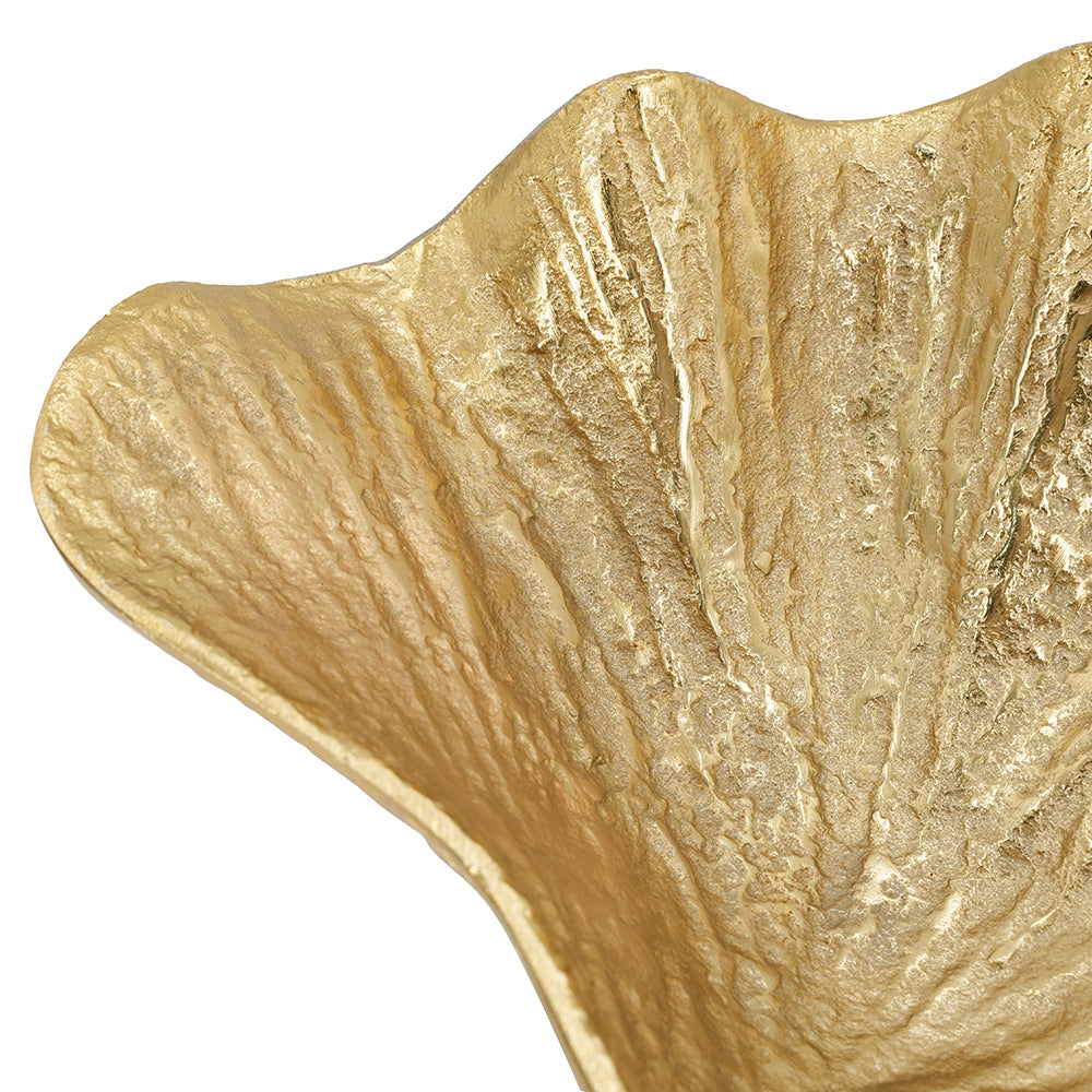 Gold-Tone Aluminum Footed Decorative Bowl - product photo 7
