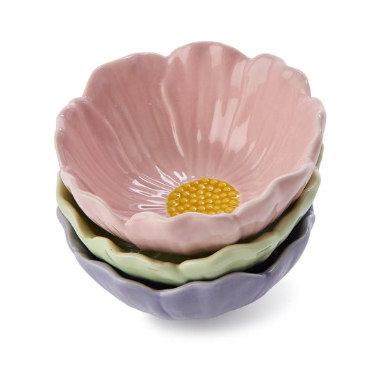Flower Tidbit Bowls, Set of 3 - product image 1