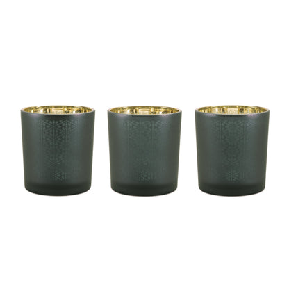 Geometric Patterned Votive Holder, Set of 3