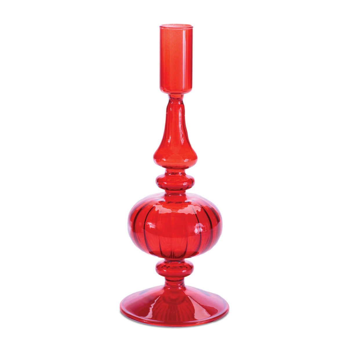 Ribbed Glass Taper Candle Holder, Set of 3 - product image 3