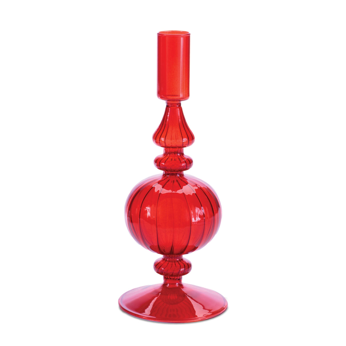 Ribbed Glass Taper Candle Holder, Set of 3 - product image 4