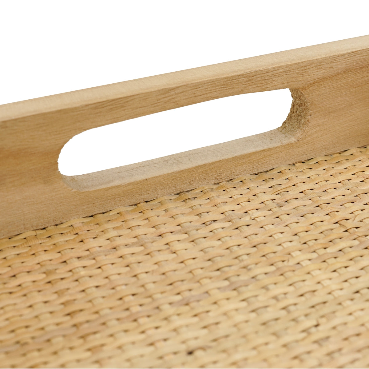 Woven Rattan Decorative Trays, Set of 2 - product photo 7