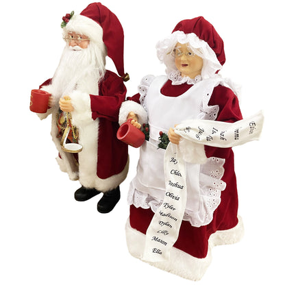 Mr. & Mrs. Claus Holiday Figurines, Set of 2 - product image 2