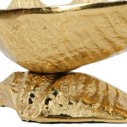 Gold-Tone Aluminum Footed Decorative Bowl - product photo 9
