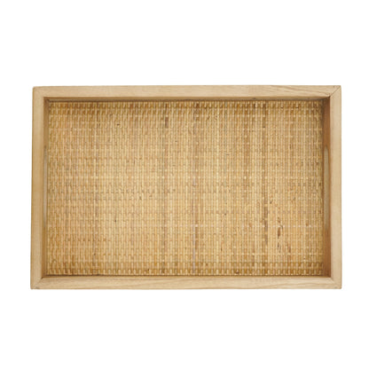 Woven Rattan Decorative Trays, Set of 2 - product photo 6