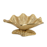 Gold-Tone Aluminum Footed Decorative Bowl - product photo 1