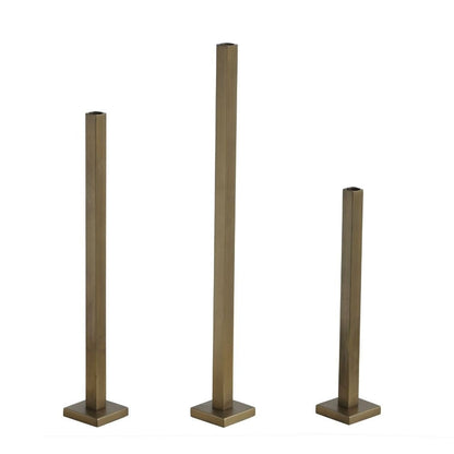 Brass Square Iron Candle Holders, Set of 3 - product image 1